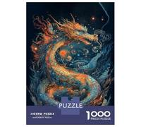 Rompecabezas para Adultos 1000 Rompecabezas Fantasy Dragon Art Print-7 Rompecabezas para Adultos Juguete Decoración De Pared Aliviador De Estrés Regalos Y Cumpleaños Únicos 38x26cm/1000pcs