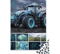 Rompecabezas para Adultos 1000 Rompecabezas Future Farming Smart Tractors & Advanced Agriculture Rompecabezas para Adultos Juego Práctico para La Diversión Familiar Regalos Y Cumpleaños Únicos 52x38c