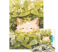 Rompecabezas para Adultos 1000 Rompecabezas Gatos Jardín Retiro Desafío de Inteligencia Cerebral Juguetes adictivos Juego práctico Una Obra de Arte Ideas para Regalos (Tamaño 38x26cm)