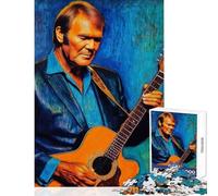 Rompecabezas para Adultos 1000 Rompecabezas Glen Campbell Guitarrista Retrato Decoración del hogar Juguetes Regalos de cumpleaños Juegos educativos Entrena tu Cerebro y Tus Manos tamaño 38x52cm