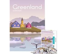 Rompecabezas para Adultos 1000 Rompecabezas Groenlandia Juegos Divertidos para Juegos educativos Desafío Juguete Grandes Regalos y Juguetes Arte de Pared Tamaño 75x50cm