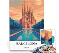 Rompecabezas para Adultos: 1000 Rompecabezas Guía de Arquitectura de Barcelona Juegos Familiares Interacción Entre Padres e Hijos Regalos con Juegos desafiantes 38x52cm