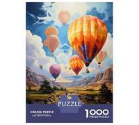 Rompecabezas para Adultos 1000 Rompecabezas Hot Air Balloons in The Sky Rompecabezas para Adultos Juego Práctico para La Diversión Familiar Regalos Y Cumpleaños Únicos 52x38cm/1000pcs