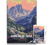 Rompecabezas para Adultos 1000 Rompecabezas John Muir Trail EE UU Paisaje Póster Juegos educativos Vacaciones en casa Matar el Tiempo Regalos de cumpleaños Tamaño 38x52cm