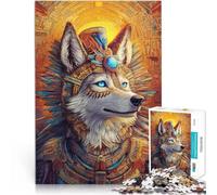 Rompecabezas para Adultos 1000 Rompecabezas Lobo artístico de Colores Hecho de Madera para Mayores de 14 años Juego práctico Juego de Navidad Regalos para Mujeres tamaño:50x75cm
