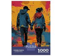 Rompecabezas para Adultos 1000 Rompecabezas Love Walks Romantic Art Print Rompecabezas para Adultos Juego Práctico para La Diversión Familiar Regalos Y Cumpleaños Únicos 52x38cm/1000pcs