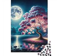 Rompecabezas para Adultos 1000 Rompecabezas Magical Night Blossom Scene Rompecabezas para Adultos Juego Práctico para La Diversión Familiar Regalos Y Cumpleaños Únicos 52x38cm/1000pcs