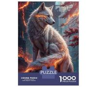 Rompecabezas para Adultos 1000 Rompecabezas Magical Wolf Art Print Rompecabezas para Adultos Juego Práctico para La Diversión Familiar Regalos Y Cumpleaños Únicos 52x38cm/1000pcs