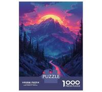 Rompecabezas para Adultos 1000 Rompecabezas Mountain Sunset Drive Rompecabezas para Adultos Juego Familiar Patrón De Ensamblaje Regalos Y Cumpleaños Únicos 70x50cm/1000pcs
