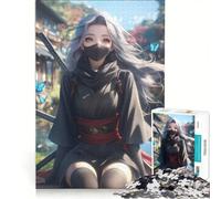 Rompecabezas para Adultos 1000 Rompecabezas Ninja Girl Serenity Juegos Divertidos Entrena tu Cerebro y Tus Manos fortalece el Amor Entre Parejas 50x75cm