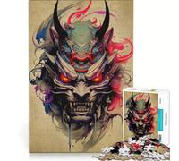 Rompecabezas para Adultos 1000 Rompecabezas Oni Samurai No Juegos Divertidos Entrena tu Cerebro y Tus Manos fortalece el Amor Entre Parejas 38x26cm