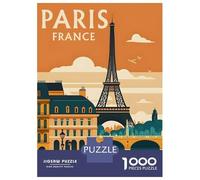 Rompecabezas para Adultos 1000 Rompecabezas Paris France Travel Rompecabezas para Adultos Juguete Decoración De Pared Aliviador De Estrés Regalos Y Cumpleaños Únicos 70x50cm/1000pcs