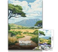 Rompecabezas para Adultos 1000 Rompecabezas Parque Nacional Kruger, Sudáfrica Juegos educativos Vacaciones en casa Matar el Tiempo Regalos de cumpleaños Tamaño 50x75cm