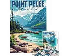 Rompecabezas para Adultos 1000 Rompecabezas Parque Nacional Point Pelee Desafío de Inteligencia Cerebral Juguetes adictivos Juego práctico Una Obra de Arte Ideas para Regalos (Tamaño 38x52cm)