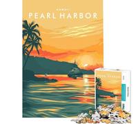 Rompecabezas para Adultos 1000 Rompecabezas Pearl Harbor Hawaii Juegos Divertidos para Juegos educativos Desafío Juguete Grandes Regalos y Juguetes Arte de Pared Tamaño 75x50cm