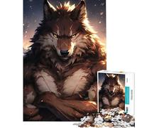 Rompecabezas para Adultos 1000 Rompecabezas Poderoso desafío de Inteligencia Cerebral con Lobo antropomórfico Juguetes adictivos Juego práctico Una Obra de Arte Ideas para Regalos (Tamaño 38x52cm)