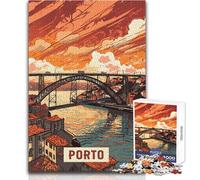 Rompecabezas para Adultos 1000 Rompecabezas Porto Juegos educativos Vacaciones en casa Matar el Tiempo Regalos de cumpleaños Tamaño 38x52cm