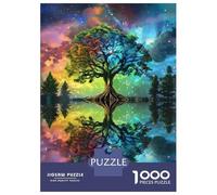 Rompecabezas para Adultos 1000 Rompecabezas Rainbow Tree Reflection Art Print Rompecabezas para Adultos Juego Familiar Patrón De Ensamblaje Regalos Y Cumpleaños Únicos 70x50cm/1000pcs