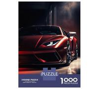 Rompecabezas para Adultos 1000 Rompecabezas Red Sleek Sports Car Rompecabezas para Adultos Juego Familiar Decoración De Pared Oferta como Regalos para Toda La Familia 70x50cm/1000pcs