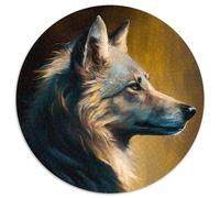 Rompecabezas para Adultos 1000 Rompecabezas Redondos de Lobo de fantasía de 1000 Piezas para Adultos, decoración del hogar, cumpleaños, festividades y Regalos, 67,5 x 67,5 cm