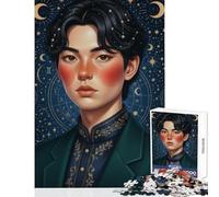 Rompecabezas para Adultos 1000 Rompecabezas Retrato Celestial de un Joven Juguete Educativo Regalo para cumpleaños Juegos educativos Entrena tu Cerebro y Tus Manos Tamaño 50x75cm