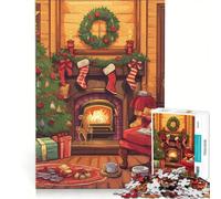 Rompecabezas para Adultos: 1000 Rompecabezas Rincón navideño Acogedor: Juegos Divertidos para ejercitar la Mente y Las Manos, y Fortalecer el Amor en Pareja 50x75cm