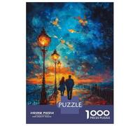 Rompecabezas para Adultos 1000 Rompecabezas Romantic Sunset Walk Rompecabezas para Adultos Juego Práctico para La Diversión Familiar Regalos Y Cumpleaños Únicos 38x26cm/1000pcs