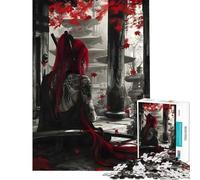 Rompecabezas para Adultos 1000 Rompecabezas Samurai Carmesí Soledad Actividades Divertidas en casa para divertirse en Familia Juego práctico para Mayores de 14 años (50x75cm)