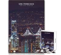 Rompecabezas para Adultos 1000 Rompecabezas San Francisco Juegos educativos Vacaciones en casa Matar el Tiempo Regalos de cumpleaños Tamaño 38x52cm