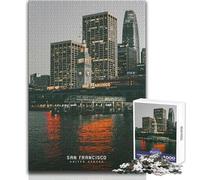 Rompecabezas para Adultos 1000 Rompecabezas San Francisco Juegos educativos Vacaciones en casa Matar el Tiempo Regalos de cumpleaños Tamaño 50x75cm