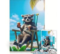 Rompecabezas para Adultos 1000 Rompecabezas Sanación en la Playa Juegos Familiares interacción Entre Padres e Hijos Regalos de Juegos desafiantes 38x52cm