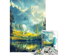 Rompecabezas para Adultos 1000 Rompecabezas Santuario del Claro de los Dragones Actividades Divertidas en casa para divertirse en Familia Juego práctico para Mayores de 14 años (38x26cm)