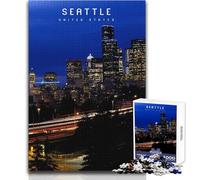 Rompecabezas para Adultos 1000 Rompecabezas Seattle Juegos educativos Vacaciones en casa Matar el Tiempo Regalos de cumpleaños Tamaño 50x75cm