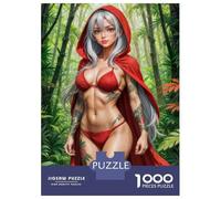 Rompecabezas para Adultos 1000 Rompecabezas Sexy Red Riding Hood Costume Rompecabezas para Adultos Juegos De Relajación Corte De Precisión Regalos Y Cumpleaños Únicos 52x38cm/1000pcs