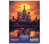 Rompecabezas para Adultos 1000 Rompecabezas St. Basil's Sunset Reflections Rompecabezas para Adultos Juego Familiar Decoración De Pared Oferta como Regalos para Toda La Familia 38x26cm/1000pcs