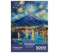 Rompecabezas para Adultos 1000 Rompecabezas Starry Night Mountain Rompecabezas para Adultos Juego Familiar Decoración De Pared Oferta como Regalos para Toda La Familia 52x38cm/1000pcs