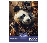 Rompecabezas para Adultos 1000 Rompecabezas Steampunk Panda Animal Rompecabezas para Adultos Juego Familiar Decoración De Pared Oferta como Regalos para Toda La Familia 70x50cm/1000pcs