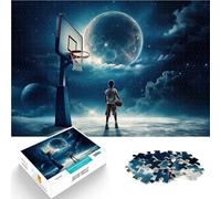 Rompecabezas para Adultos 1000 Rompecabezas Sueños espaciales de Baloncesto Hecho de cartón para Mayores de 14 años Juguetes educativos para Aprender Regalos de cumpleaños de Navidad tamaño:38x52cm