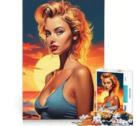Rompecabezas para Adultos 1000 Rompecabezas Summer Vibes Blondie Woman Juegos Divertidos Entrena tu Cerebro y Tus Manos fortalece el Amor Entre Parejas 38x52cm