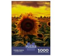 Rompecabezas para Adultos 1000 Rompecabezas Sunflower Sunset Painting Rompecabezas para Adultos Juegos De Relajación Corte De Precisión Regalos Y Cumpleaños Únicos 52x38cm/1000pcs
