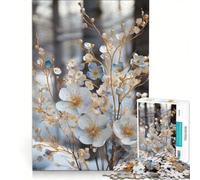 Rompecabezas para Adultos 1000 Rompecabezas Susurros de Flores heladas, Juego práctico, Carrera de Velocidad de Manos, cumpleaños y Navidad 50x75cm