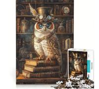 Rompecabezas para Adultos: 1000 Rompecabezas Tan Sabio como un búho Steampunk, Juguete Educativo, para Pasar el Tiempo en casa Durante Las Vacaciones, cumpleaños 38x52cm