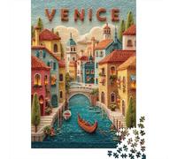 Rompecabezas para Adultos 1000 Rompecabezas Venice Canal Gondola Ride-1 Rompecabezas para Adultos Juego Familiar Patrón De Ensamblaje Regalos Y Cumpleaños Únicos 52x38cm/1000pcs