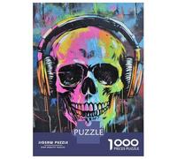 Rompecabezas para Adultos 1000 Rompecabezas Vibrant Skull Graffiti-7 Rompecabezas para Adultos Juego Familiar Decoración De Pared Oferta como Regalos para Toda La Familia 38x26cm/1000pcs