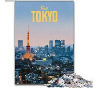 Rompecabezas para Adultos 1000 Rompecabezas Visita Tokio, para Mayores de 14 años para diversión Familiar y Noche de Juegos Colección de Artistas, Bellas Artes 26x38cm