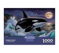 Rompecabezas para Adultos 1000 Rompecabezas Whale Watching at Night Rompecabezas para Adultos Juegos De Relajación Corte De Precisión Regalos Y Cumpleaños Únicos 38x26cm/1000pcs