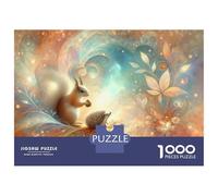Rompecabezas para Adultos 1000 Rompecabezas Whimsical Squirrel & Hedgehog Artwork Rompecabezas para Adultos Juegos De Relajación Corte De Precisión Regalos Y Cumpleaños Únicos 38x26cm/1000pcs
