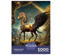 Rompecabezas para Adultos 1000 Rompecabezas Winged Unicorn Fantasy Art Rompecabezas para Adultos Juego Familiar Decoración De Pared Oferta como Regalos para Toda La Familia 70x50cm/1000pcs