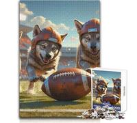Rompecabezas para Adultos 1000 Rompecabezas Wolf Cubs Old School Football Hermoso diseño Juego Decoración artística para el hogar Regalo para cumpleaños Tamaño 50x75cm