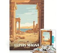 Rompecabezas para Adultos 1000 Ruinas de Leptis Magna Juego de ingenio Interesante para Reducir el estrés Regalo de Juego desafiante 50x75cm